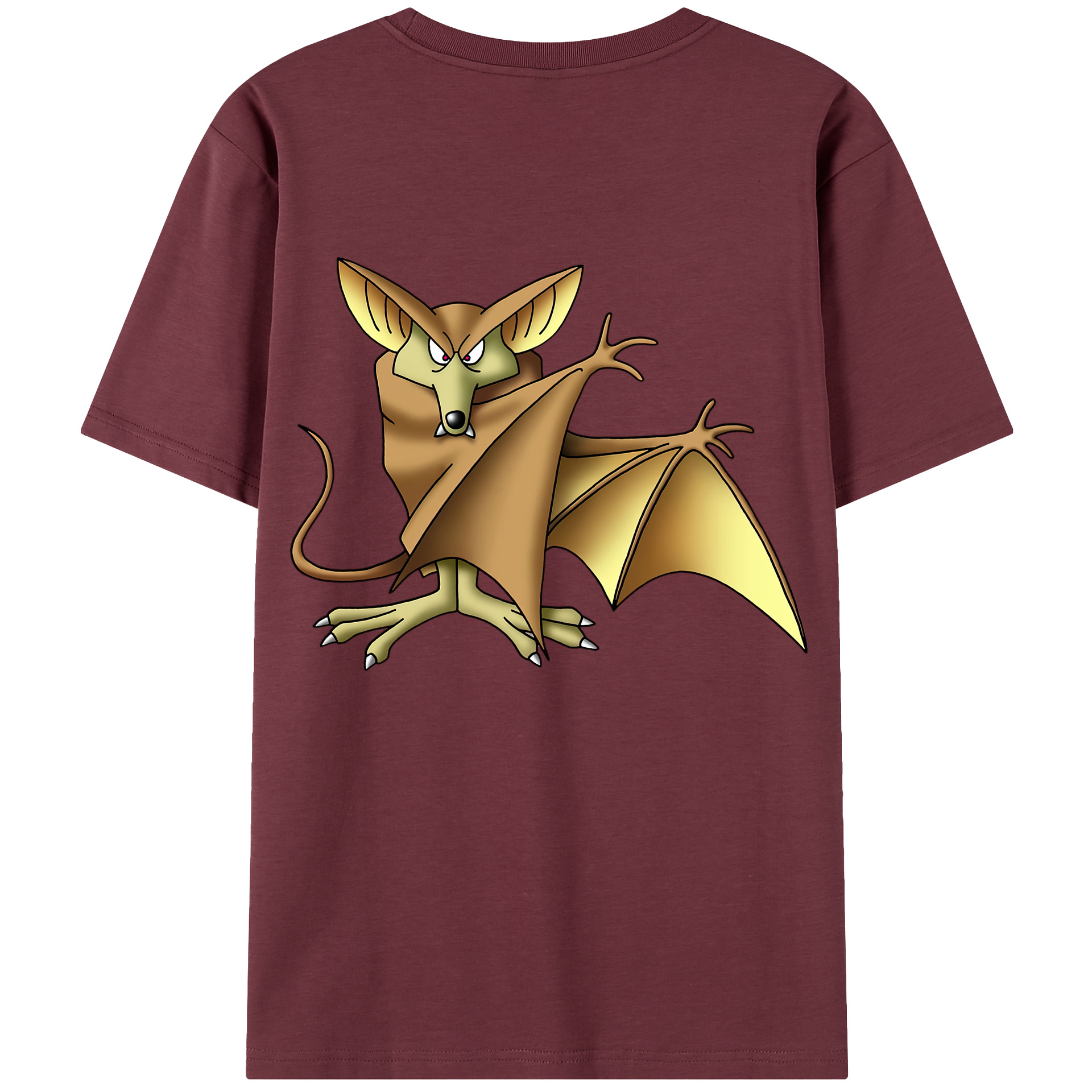 （画像用） ドラゴンクエスト Doragon Kuesuto Dragon Quest 綿100％半袖Tシャツ（背面プリント）